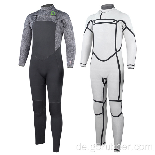 5/4mm Herren Brust Reißverschluss Fullsuits Tauchernetzungen